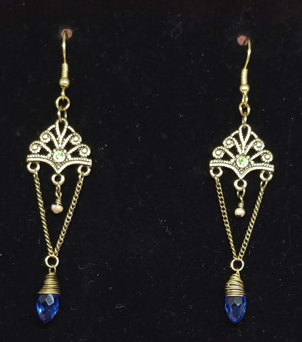 Blue Dangle Earrings