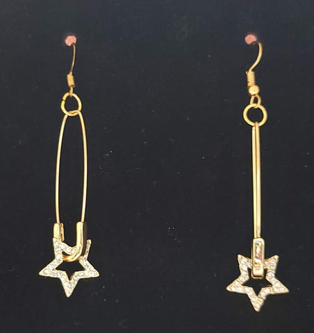 Pinned Star Earrings